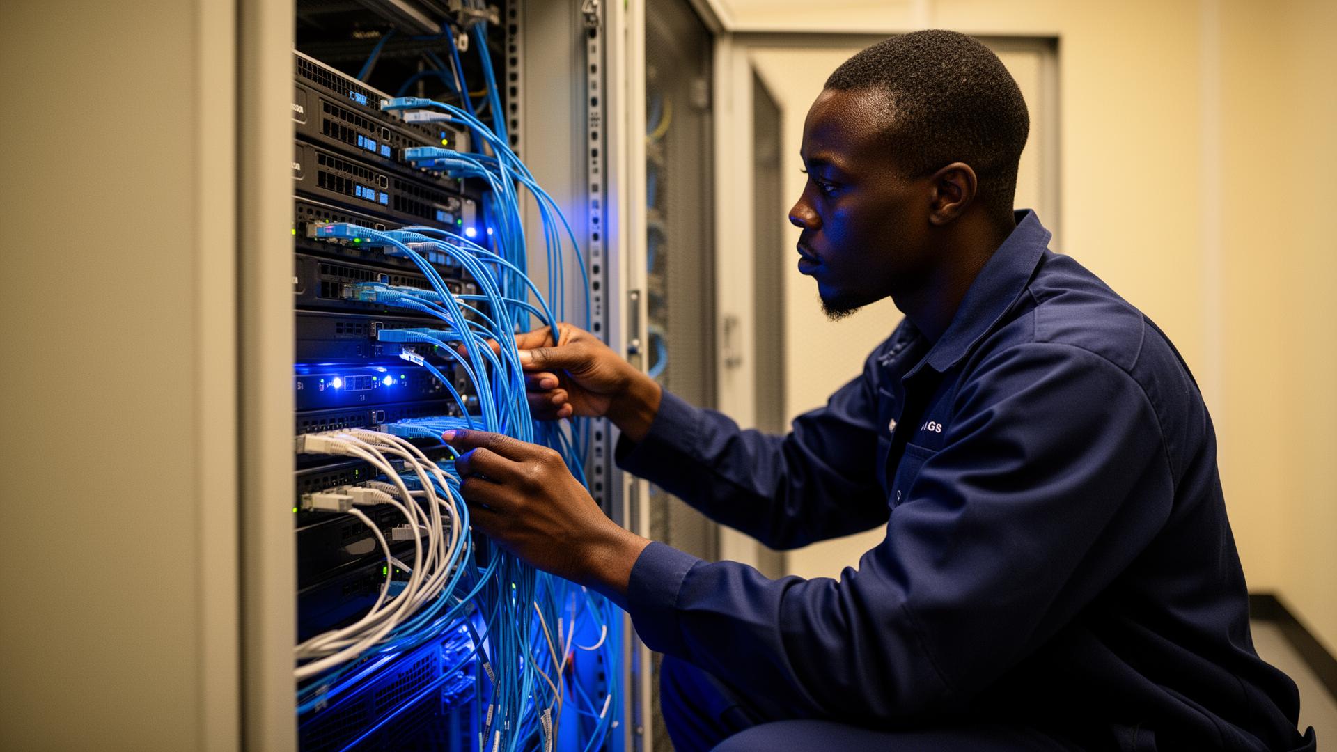 CKPK technician deploying network infrastructure